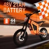 image:imageTuttio Soleil01 Electric Dirt Bike 3000W 40MPH 200NM Off Road Ebike  48V 21AH Battery 45Miles 1412 Fat Tire Electric Mountain Bike Full Suspensions EMotorcycle For Adults TeensOrangeBlack
