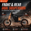 image:imageTuttio Soleil01 Electric Dirt Bike 40MPH E Dirt Bike for Adults Teens  3000W Peak Motor 200NM 48V 21AH Battery 1412 OffRoad Tires Electric Bike with Full Suspension for Mountain Snow BeachBlack Orange