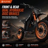 image:imageTuttio Soleil01 Electric Dirt Bike 40MPH E Dirt Bike for Adults Teens  3000W Peak Motor 200NM 48V 21AH Battery 1412 OffRoad Tires Electric Bike with Full Suspension for Mountain Snow BeachPumpkin Orange