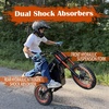 image:imageTuttio Soleil01 Electric Dirt Bike 40MPH E Dirt Bike for Adults Teens  3000W Peak Motor 200NM 48V 21AH Battery 1412 OffRoad Tires Electric Bike with Full Suspension for Mountain Snow BeachOrange