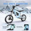 image:imageTuttio Soleil01 Electric Dirt Bike 40MPH E Dirt Bike for Adults Teens  3000W Peak Motor 200NM 48V 21AH Battery 1412 OffRoad Tires Electric Bike with Full Suspension for Mountain Snow BeachBlue