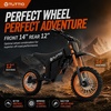 image:imageTuttio Soleil01 Electric Dirt Bike 40MPH E Dirt Bike for Adults Teens  3000W Peak Motor 200NM 48V 21AH Battery 1412 OffRoad Tires Electric Bike with Full Suspension for Mountain Snow BeachBlack Orange