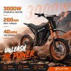 image:imageTuttio Soleil01 Electric Dirt Bike 40MPH E Dirt Bike for Adults Teens  3000W Peak Motor 200NM 48V 21AH Battery 1412 OffRoad Tires Electric Bike with Full Suspension for Mountain Snow BeachPumpkin Orange