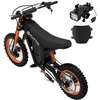 image:imageTuttio Soleil01 Electric Dirt Bike 3000W 40MPH 200NM Off Road Ebike  48V 21AH Battery 45Miles 1412 Fat Tire Electric Mountain Bike Full Suspensions EMotorcycle For Adults TeensOrange