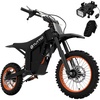 image:imageTuttio Soleil01 Electric Dirt Bike 3000W 40MPH 200NM Off Road Ebike  48V 21AH Battery 45Miles 1412 Fat Tire Electric Mountain Bike Full Suspensions EMotorcycle For Adults TeensBlackOrange