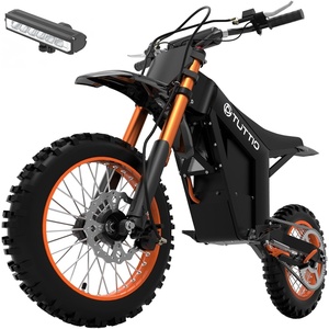 image:imageTuttio Soleil01 Electric Dirt Bike 40MPH E Dirt Bike for Adults Teens  3000W Peak Motor 200NM 48V 21AH Battery 1412 OffRoad Tires Electric Bike with Full Suspension for Mountain Snow BeachBlack Orange