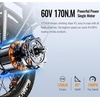 image:imageTuttio ICT 60V Electric Bike with Pedals 75 Miles Long Range Ebikes  for Adults Teens 25AH 4000W Peak Motor 50MPH 170NM Full Suspension 20 Fat Tire Removable Battery All TerrainWhite