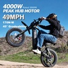 image:imageTuttio ICT 60V Electric Bike with Pedals 75 Miles Long Range Ebikes  for Adults Teens 25AH 4000W Peak Motor 50MPH 170NM Full Suspension 20 Fat Tire Removable Battery All TerrainGrey