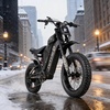 image:imageTuttio ICT 60V Electric Bike with Pedals 75 Miles Long Range Ebikes  for Adults Teens 25AH 4000W Peak Motor 50MPH 170NM Full Suspension 20 Fat Tire Removable Battery All TerrainWhite