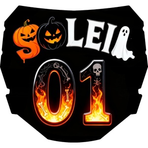 image:imageTUTTIO SOLEIL01 Halloween Decorative Number Plates with Flaming Letters