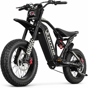 image:imageTuttio ICT 60V Electric Bike with Pedals 75 Miles Long Range Ebikes  for Adults Teens 25AH 4000W Peak Motor 50MPH 170NM Full Suspension 20 Fat Tire Removable Battery All TerrainBlack