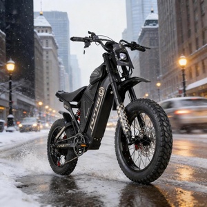 image:imageTuttio ICT 60V Electric Bike with Pedals 75 Miles Long Range Ebikes  for Adults Teens 25AH 4000W Peak Motor 50MPH 170NM Full Suspension 20 Fat Tire Removable Battery All TerrainWhite