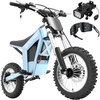 image:imageTuttio Soleil01 Electric Dirt Bike for Teens amp Adults 3000W 40MPH Off Road  48V 21AH Battery 45Miles 200NM Full Hydraulic Brakes amp Suspensions Ebike For Mountain AdventureGlacier Blue